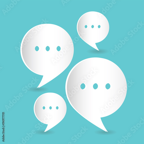 white dialog speech bubble