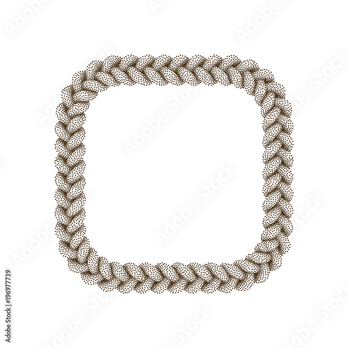Braided frame in form of sq...