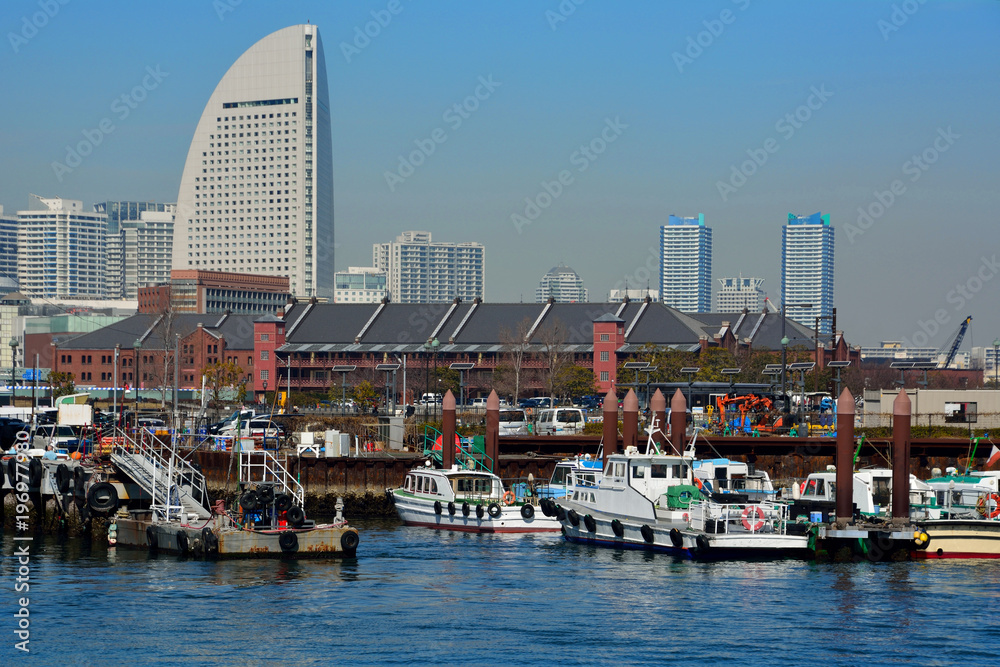 日本の横浜港の風景
