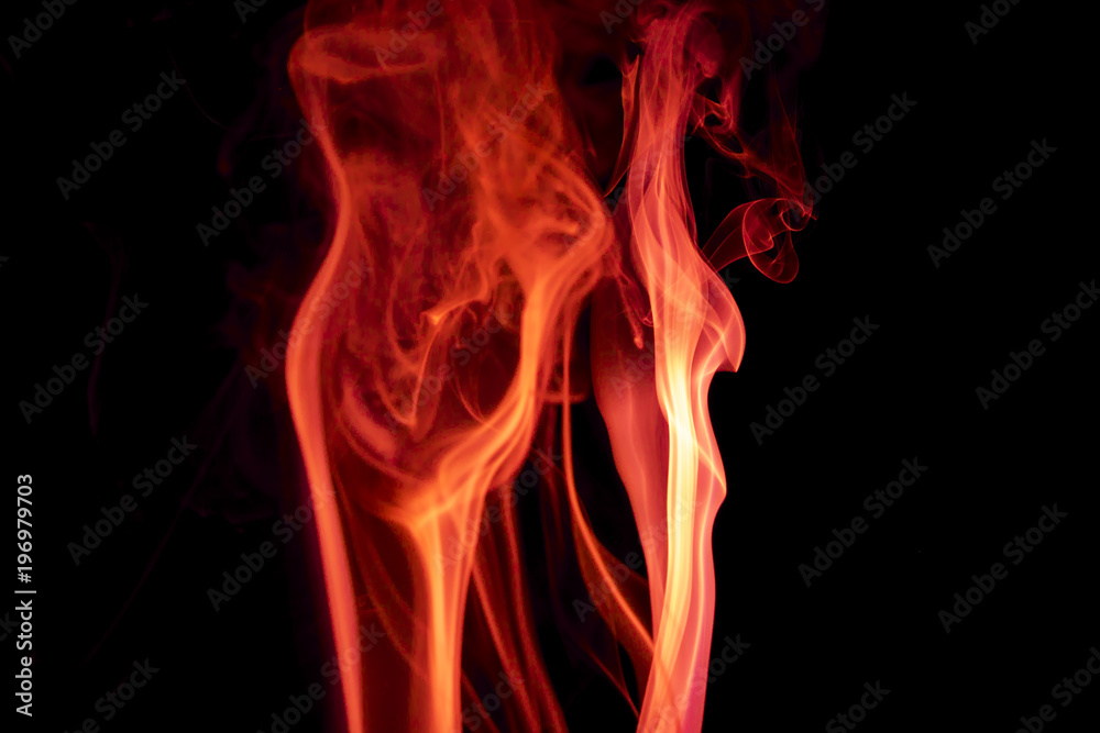 Red smoke on black background Red smoke on black background
