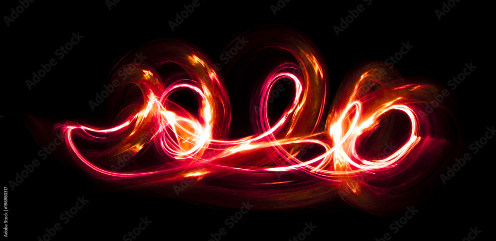 Naklejka premium Overlay light, an abstract pattern on a dark background