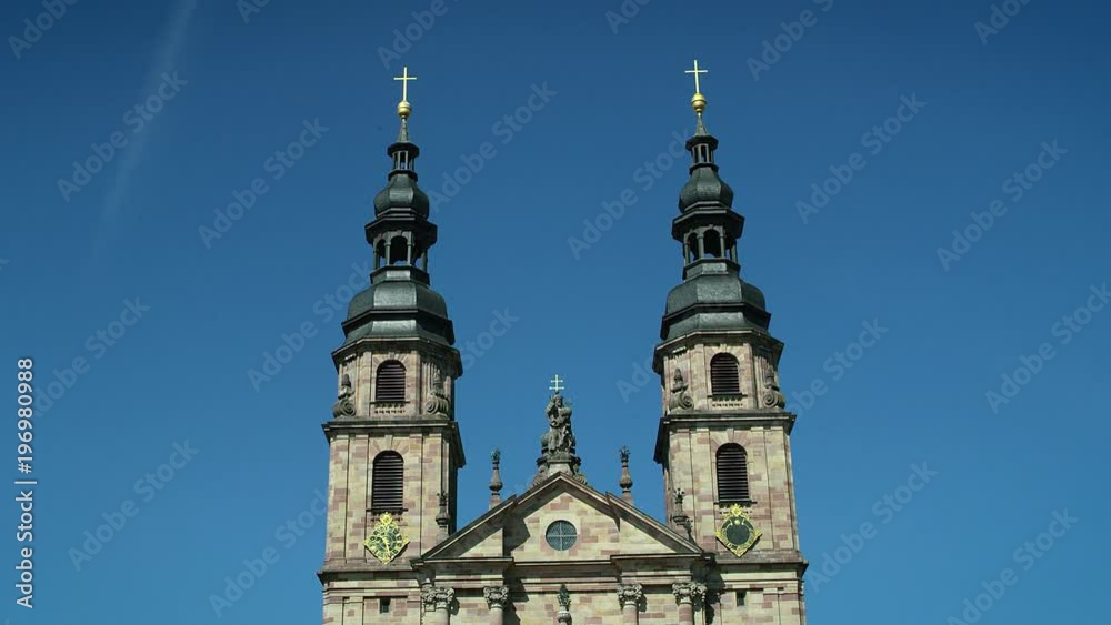 The Cathedral of St. Salvator in Fulda (Cathedral of Fulda) is the cathedral church of the Diocese of Fulda and the Holy Sepulcher of St. Boniface, Sep. 2017, Fulda, Germany The Cathedral of St. Salvator in Fulda (Cathedral of Fulda) is the cathedral church of the Diocese of Fulda and the Holy Sepulcher of St. Boniface, Sep. 2017, Fulda, Germany
