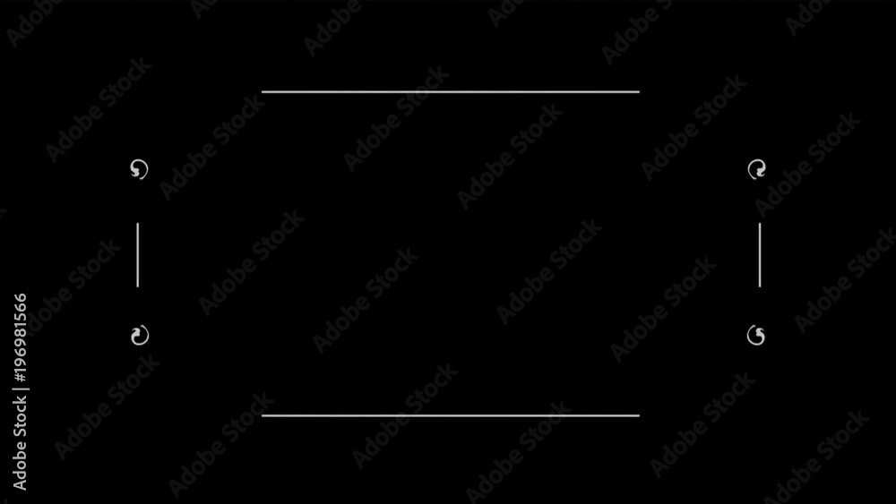 The frame of the text dialogue window with the animation of plants and patterns.