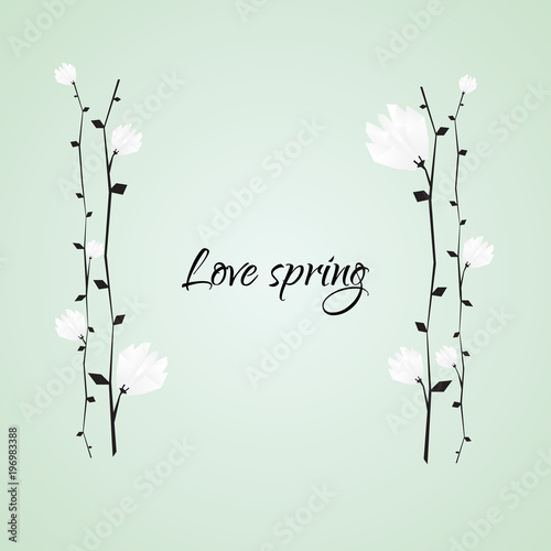 Natural Floral Polygonal Poster