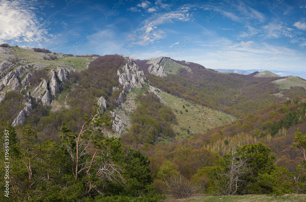 Summer landscape of the southern Crimea RUSSIA.