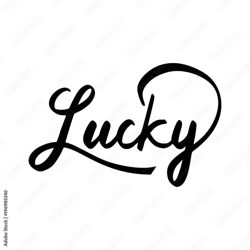 Lucky word lettering Lucky word lettering