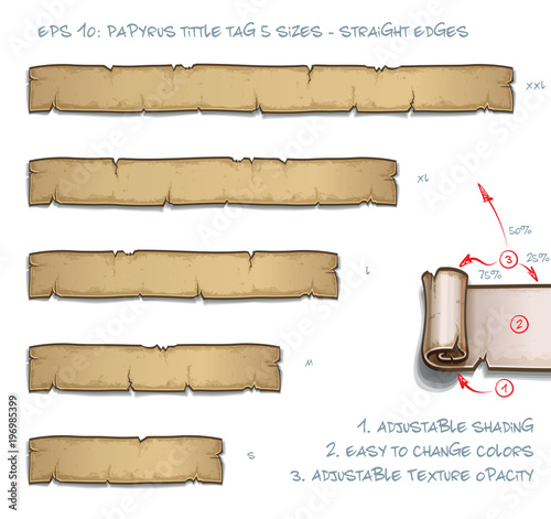 Papyrus Tittle Tag Five Sizes - Straight Edges