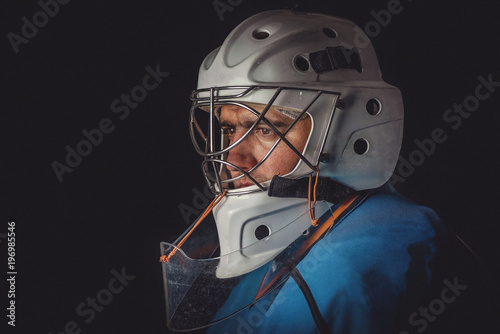 Hockey goalie in the mask