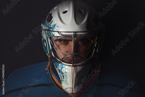 Foto Hockey goalie in the mask