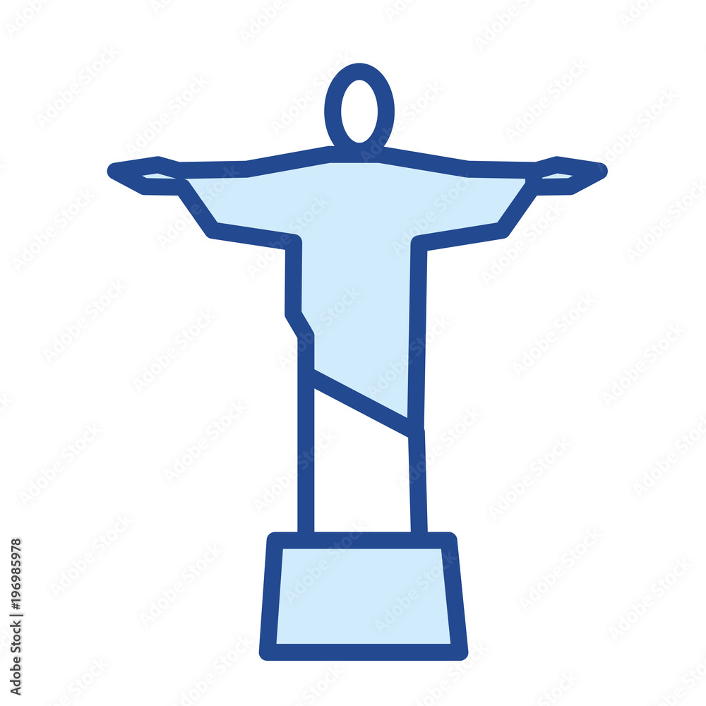 Cristo Redentor / Rio de Janeiro Vector Icon Stock Vector | Adobe Stock