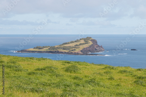 grüne kleine Insel auf den Azoren