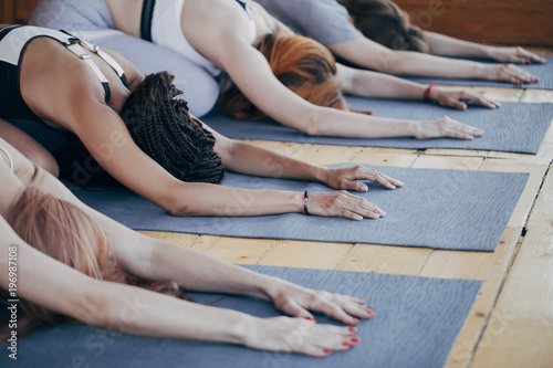 Group of Women Having Yoga Class