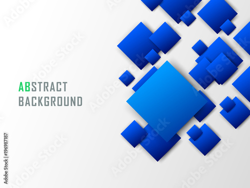 Abstract geometric blue line background. Modern business brochure, leaflet, flyer, cover template.