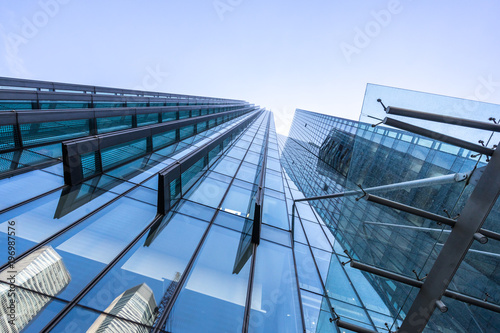 Photography up veiw of modern building in shanghai china