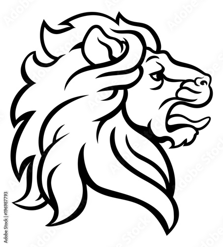 Fototapeta Naklejka Na Ścianę i Meble -  Lion Head Profile
