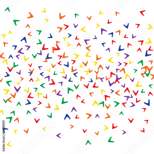 Vector Confetti Background Pattern. Element of design. Colorful arrows on a white background