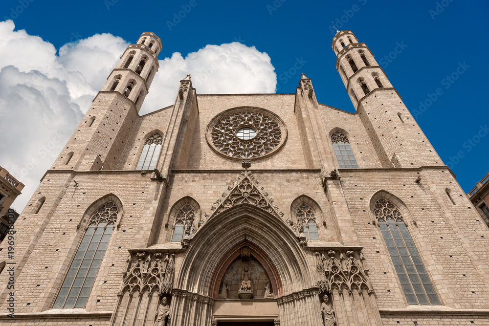 Obraz premium Church of Santa Maria del Mar - Barcelona Spain