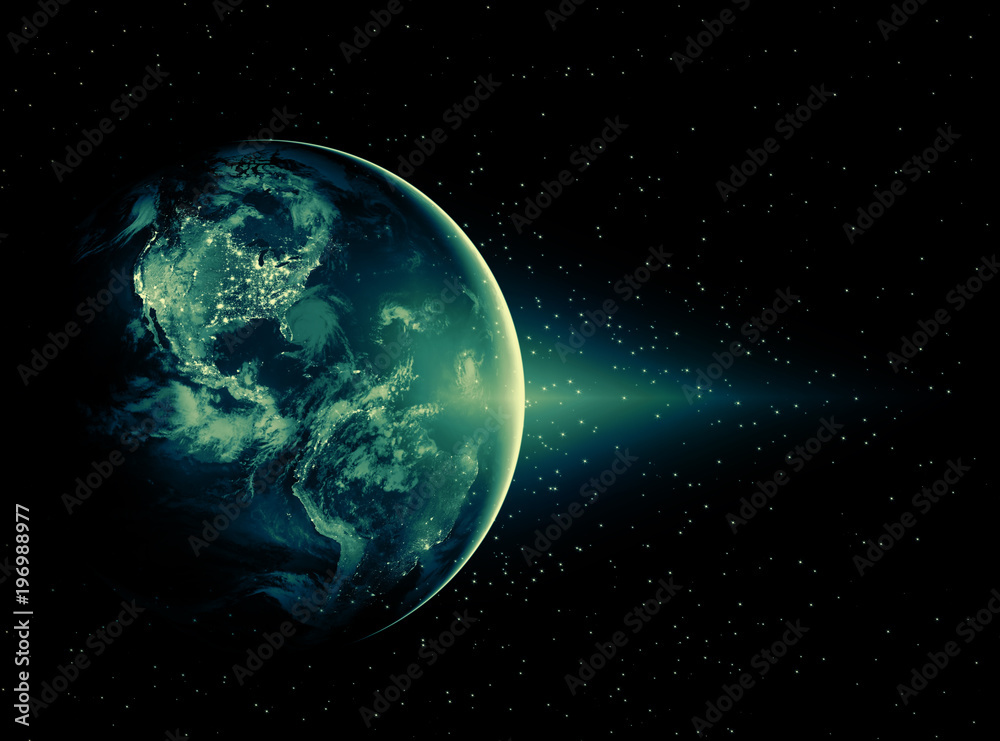 Fototapeta premium Earth from Space. Best Internet Concept of global business from concepts series. Elements of this image furnished by NASA. 3D illustration
