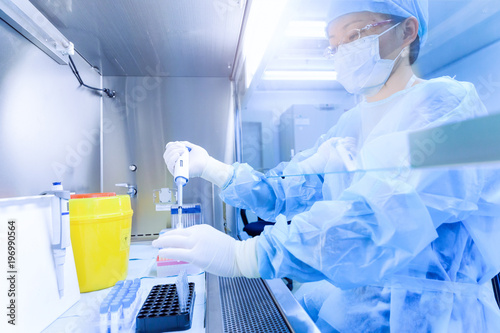 Female scientist in the CDC laboratory photo