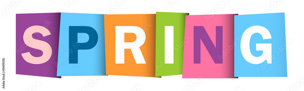 SPRING Colourful Letters Icon SPRING Colourful Letters Icon