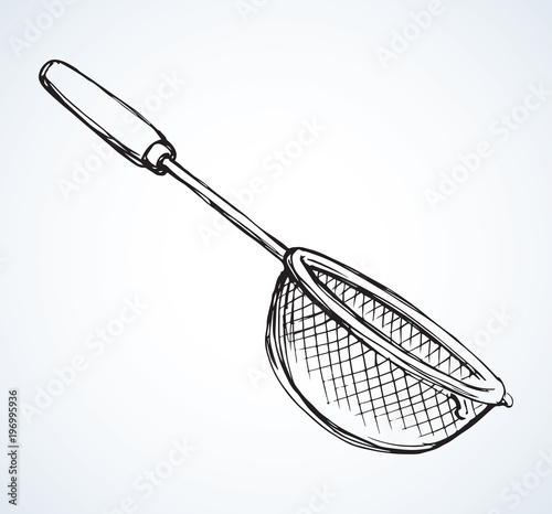 Colander. Vector drawing