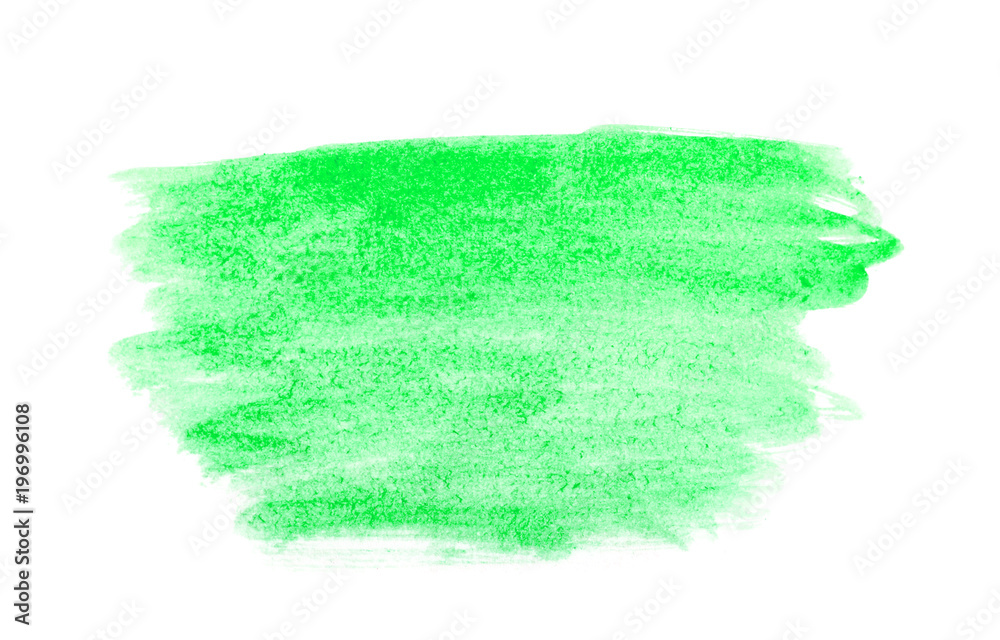 Fototapeta premium Green watercolor on paper