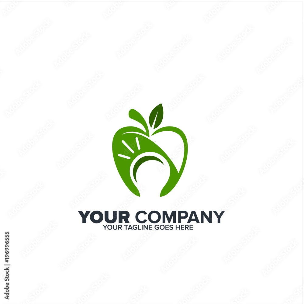 Abstract green apple icon for diet, healthy and many graphic template Abstract green apple icon for diet, healthy and many graphic template