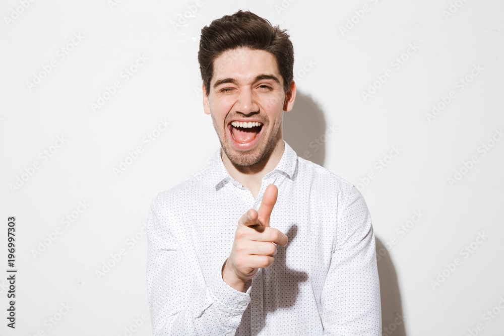 Portrait of an excited young man Portrait of an excited young man