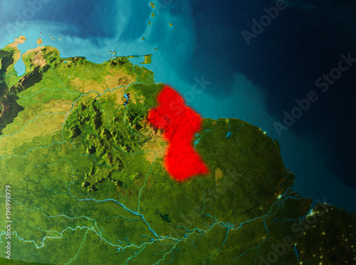 Orbit view of Guyana