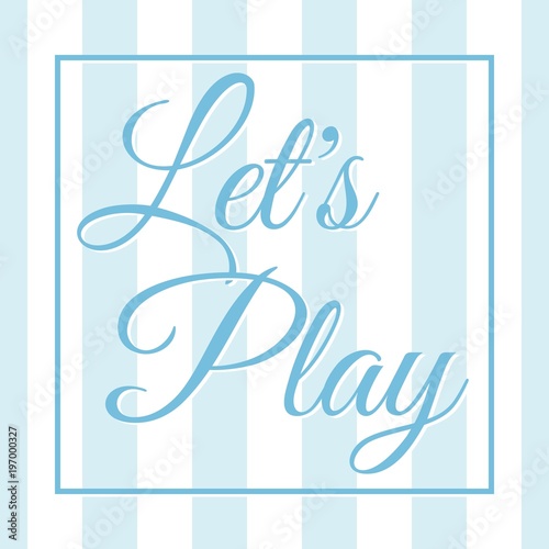 Let's play banner - blue
