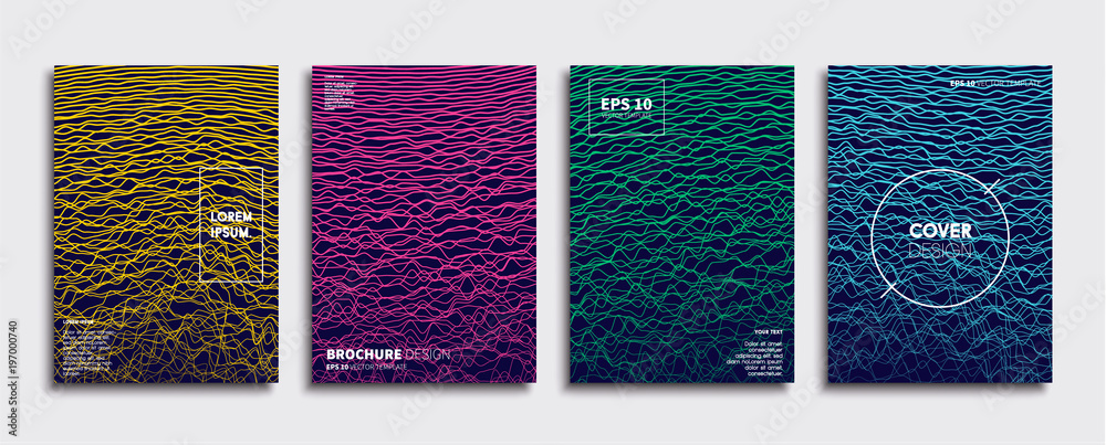 Vector cover designs. Future Poster template. Smartphone modern background set.