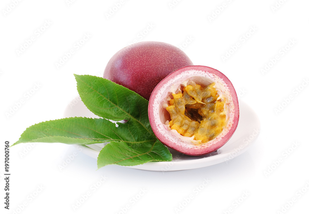 passion fruits isolated on white background passion fruits isolated on white background