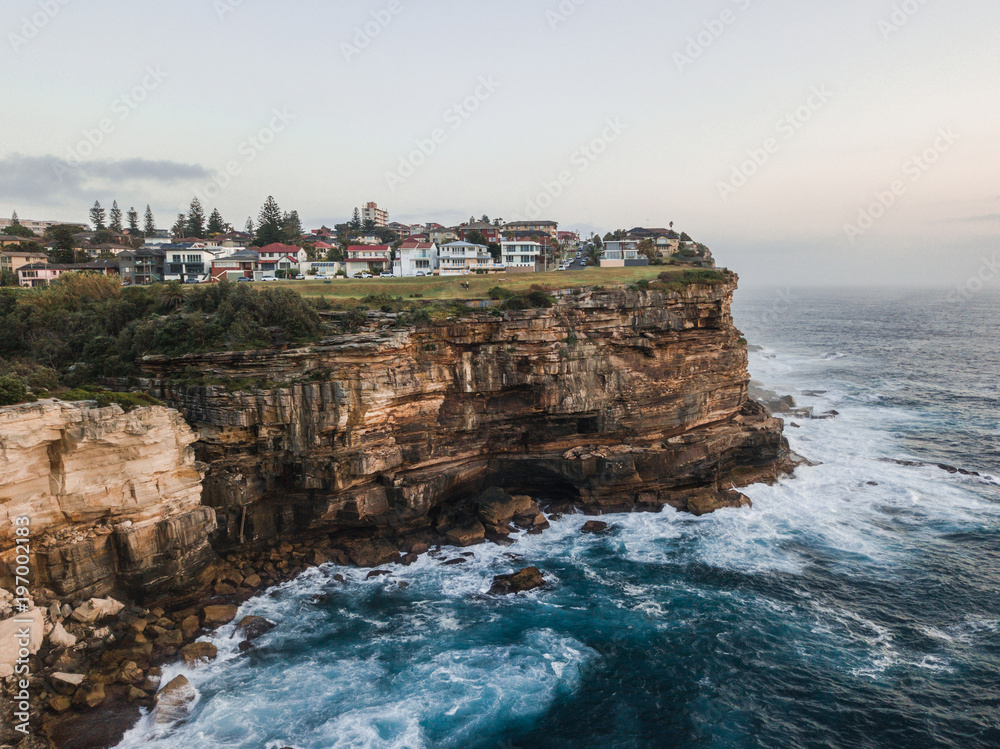 Residential house view in the coastline of Sydney.