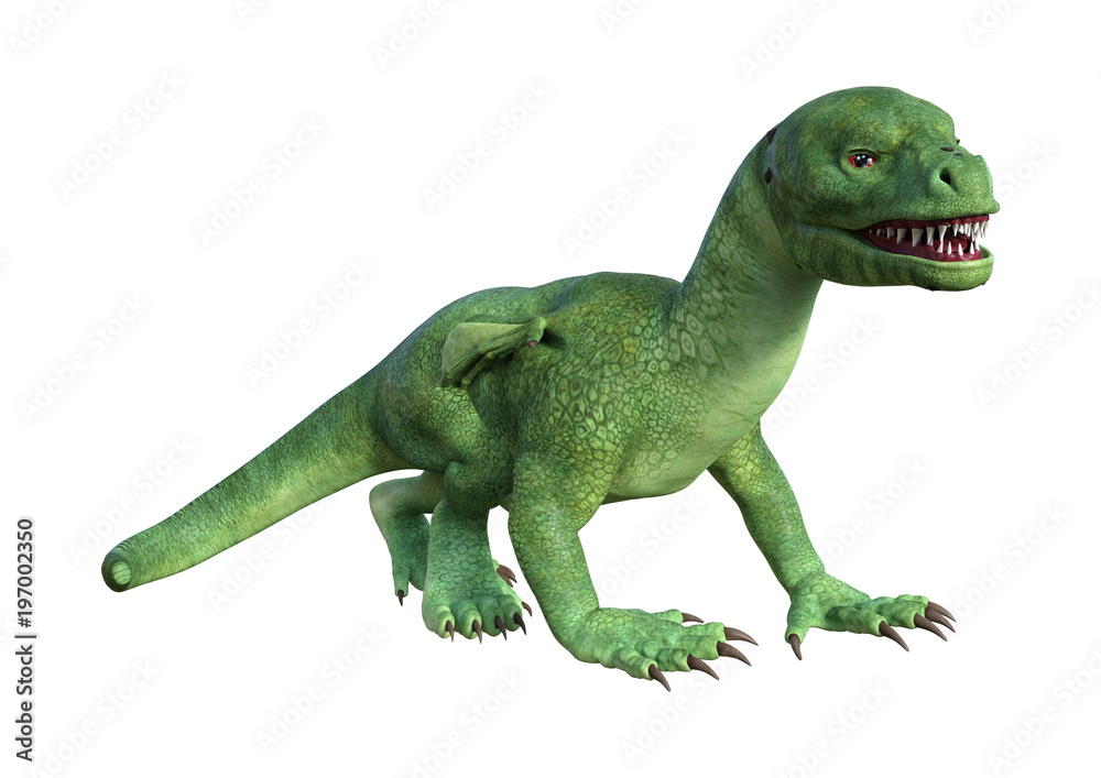 Naklejka premium 3D Rendering Fantasy Hatchling Dragon on White