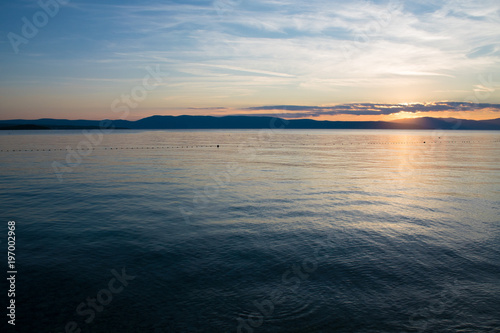 Sunset over the sea