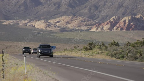 Cars on a national road