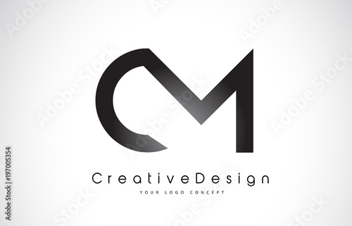 CM C M Letter Logo Design. Creative Icon Modern Letters Vector Logo.