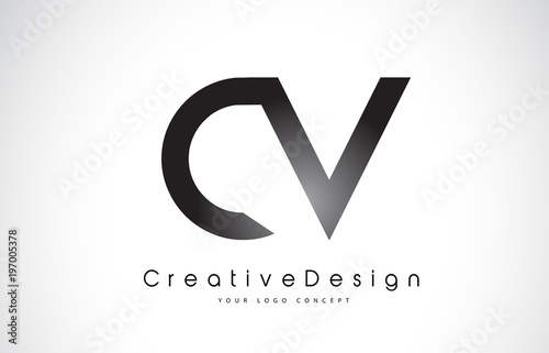 CV C V Letter Logo Design. Creative Icon Modern Letters Vector Logo.