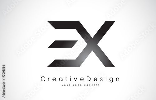 EX E X Letter Logo Design. Creative Icon Modern Letters Vector Logo.