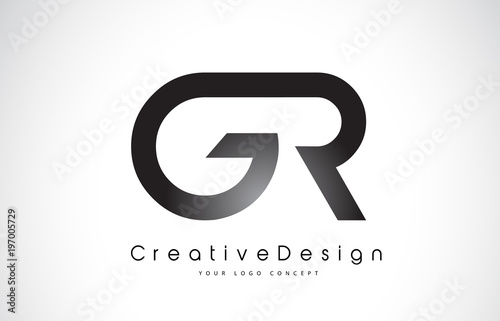 GR G R Letter Logo Design. Creative Icon Modern Letters Vector Logo.