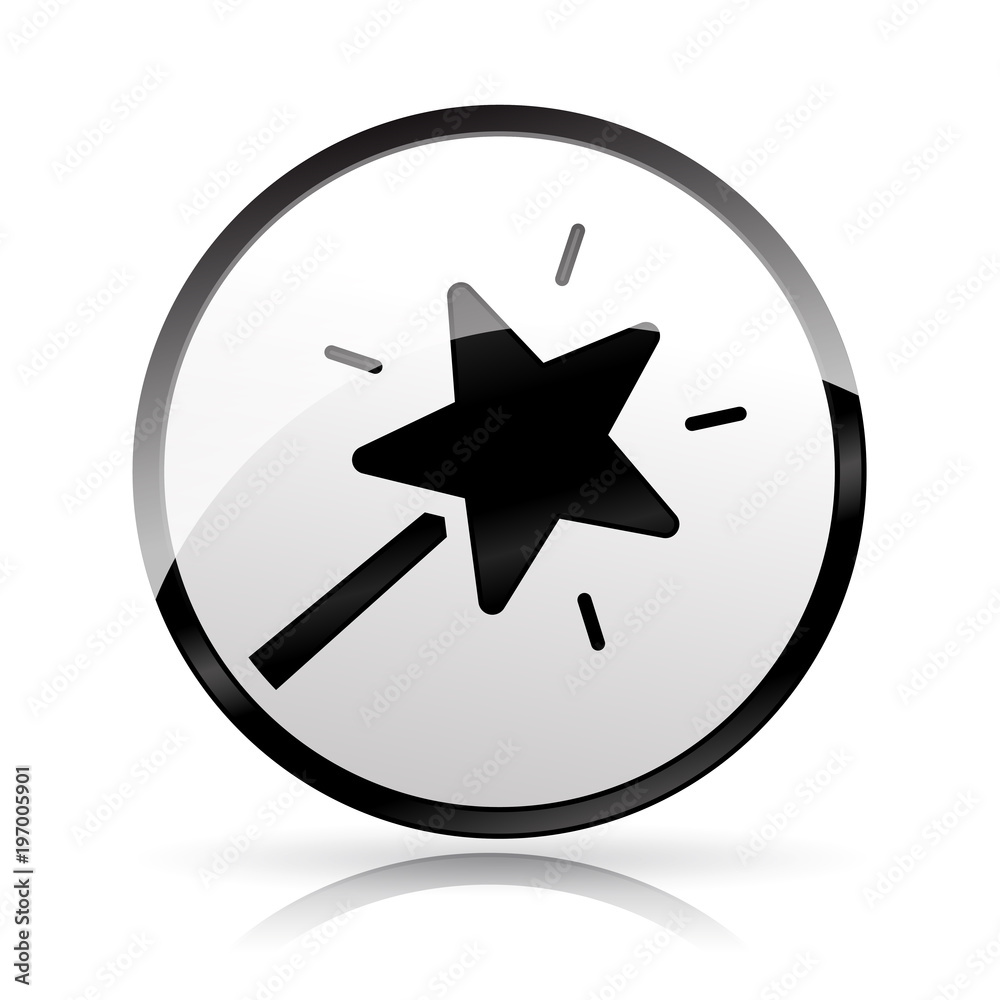 magic wand icon on white background magic wand icon on white background