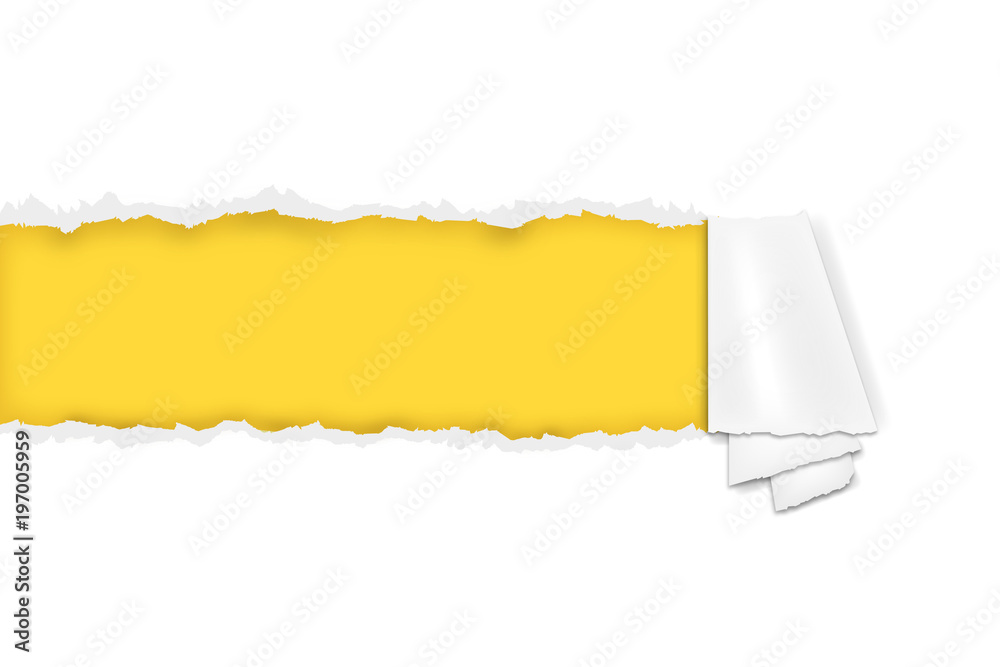 Zerrissenes Papier gelb Stock Vector | Adobe Stock
