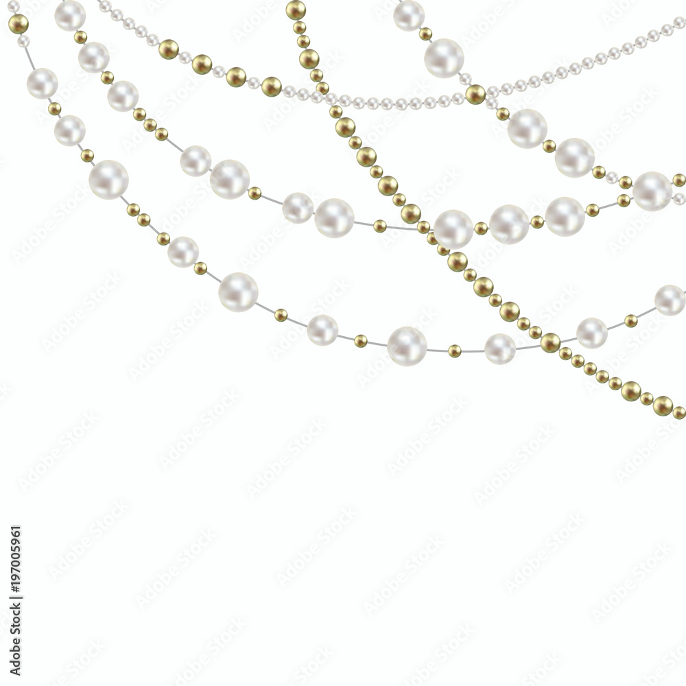 Pearl. Decoration. Threads. Jewelry. Beads. White. Gold. Border. Fashion. Luxury. Pearl. Decoration. Threads. Jewelry. Beads. White. Gold. Border. Fashion. Luxury.