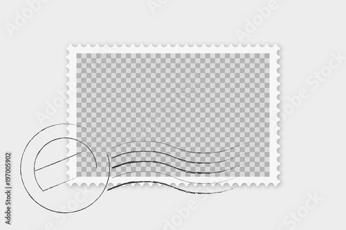 Briefmarke mit Stempel isoliert