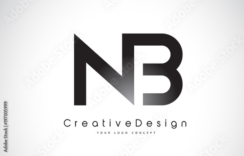 NB N B Letter Logo Design. Creative Icon Modern Letters Vector Logo.