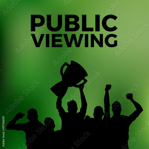 Fußball Public Viewing Silhouette