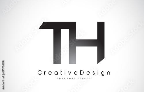 TH T H Letter Logo Design. Creative Icon Modern Letters Vector Logo.