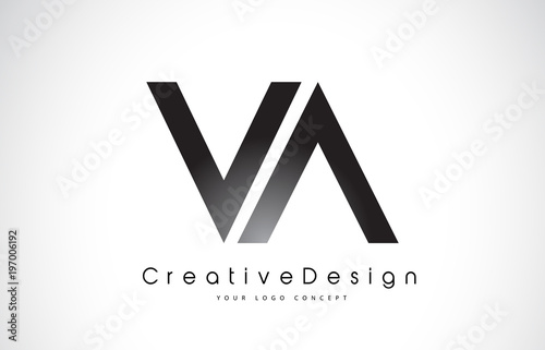 VA V A Letter Logo Design. Creative Icon Modern Letters Vector Logo. photo