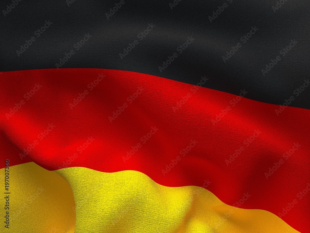 Texture of a fabric with the image of the flag of Germany, waving in the wind. Texture of a fabric with the image of the flag of Germany, waving in the wind.
