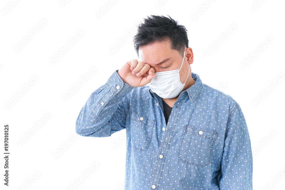 Man having cold Man having cold